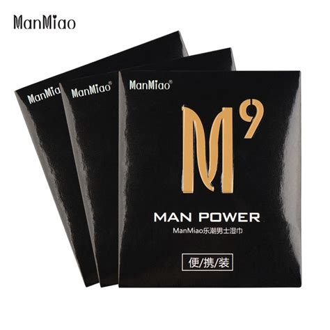 Manmiao 10pc Portable Men Essence Delayed External Use Massage Wet Wipe