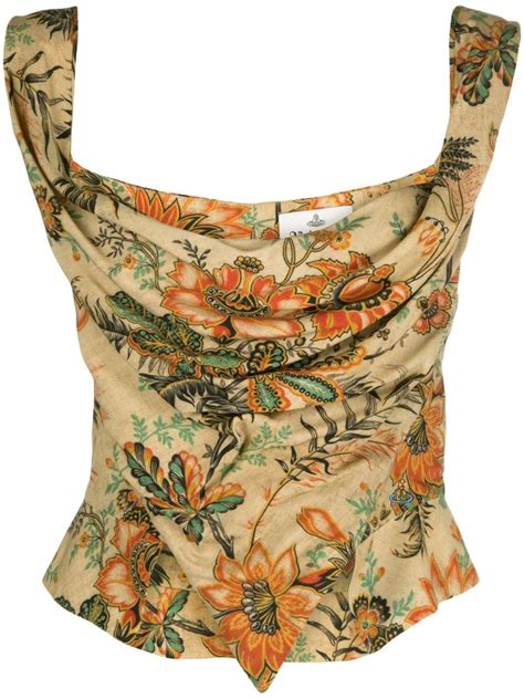 Vivienne Westwood Sunday Floral Print Top Farfetch In Vivienne