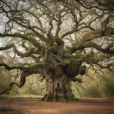 Premium AI Image | there is a large tree that has a very large trunk ...