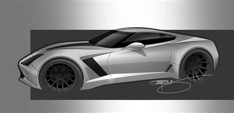 2015 C7 Corvette Z06 Sketch and Rendering – ScottDesigner