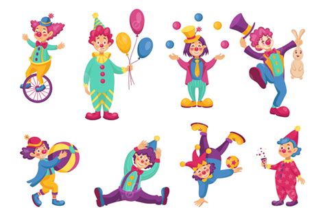 Circus Clown Juggler Jester Acrobat Performance Comedian Bright Png