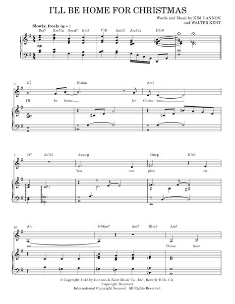 Play Official Version Of Ill Be Home For Christmas Sheet Music By Michael Bublé For Piano