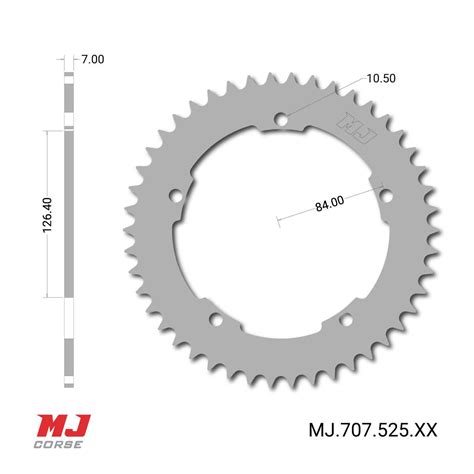 Mj Rear Sprocket For Kawasaki H Mj Corse