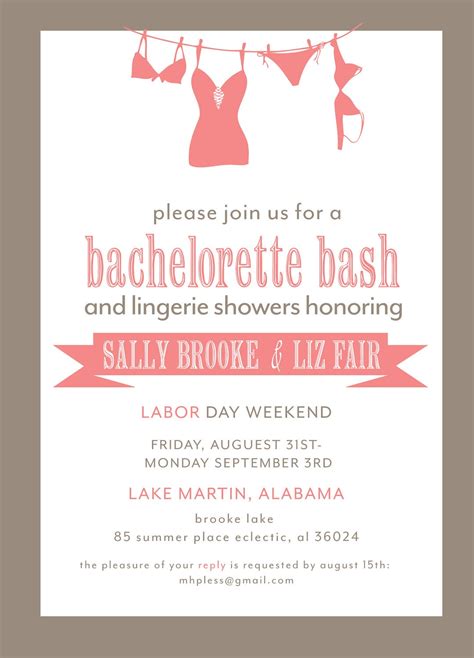 Bachelorette Party Invitation Printable File