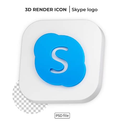 Skype D Renderizar Logotipo De M Dia Social Psd Premium