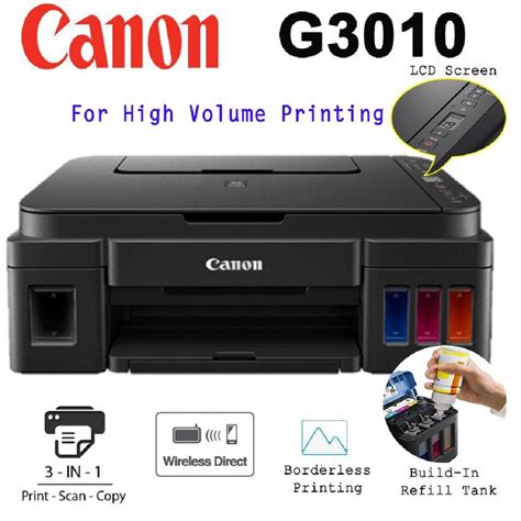 Canon Pixma G3010 Refillable Ink Tank Wifi Printer Shopee Malaysia