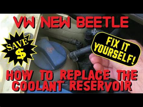 Vw New Beetle How To Replace A Leaking Coolant Reservoir Youtube