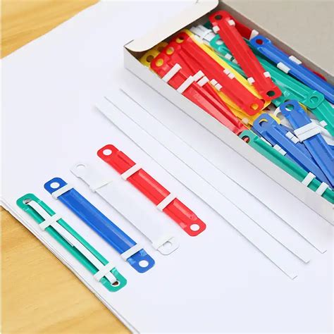 50pcs Lot 2 Holes Document Paper Fasteners Plastic Binding Binder Rings Two Piece Paper Fastener