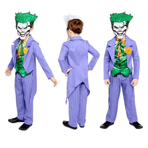 Childs Joker Fancy Dress Costume Superhero Kids World Book Day Week ...