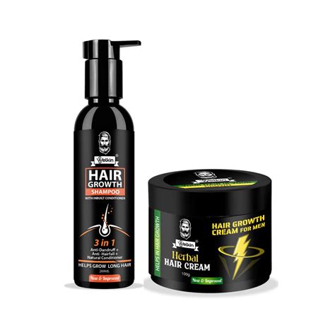 Buy Welkin Herbal Hair Growth Cream And Hair Growth 3 In 1 Hair Cleanser Shampoo For Men Online At