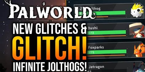 Glitch Unlimited Palworld 3 GLITCHES Infinite Jolthog Money