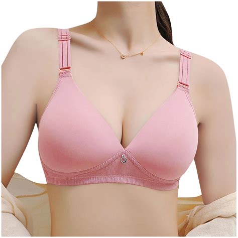 Wancir Daisy Bras For Older Women 2024 Breathable Front Close Button Cotton Bras Full Support