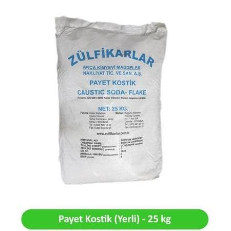 Payet Kostik Sodyum Hidroksit Zülfikar 25 kg Ücretsiz Kargo Fiyatı