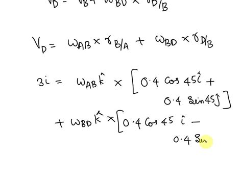 SOLVED A Linkage Is Undergoing Motion As Shown If The Velocity Of The