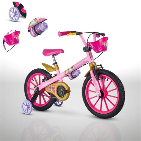 Bicicleta Infantil Aro Meninas Princesas Disney Nathor Shopee Brasil