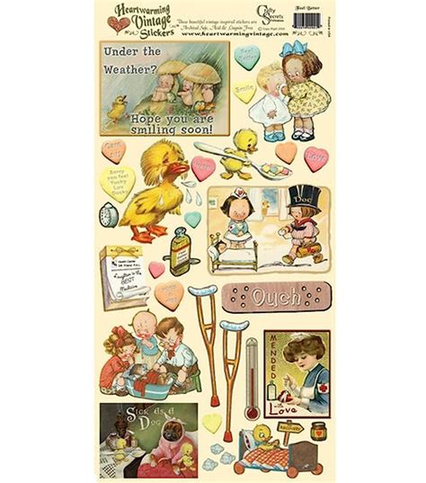 Buy Heartwarming Vintage Cardstock Stickers 6x12sheet Feel Better Online At Low Prices In