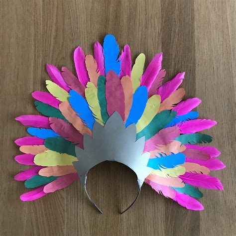 printable brazilian carnival headdress template