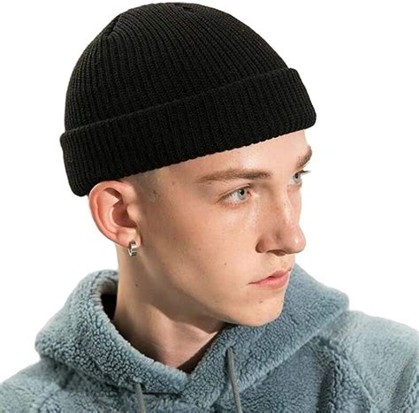 Swag Short Fisherman Beanie For Men Women Rolled Cuff Harbour Hat Wool