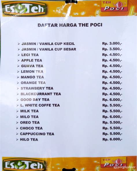 Selalu Diperbarui Menu Teh Cap Poci Rungkut Surabaya