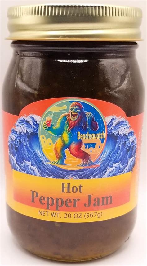 Beachsquatch Hot Pepper Jam 20 Ounce Jar Grocery And Gourmet Food