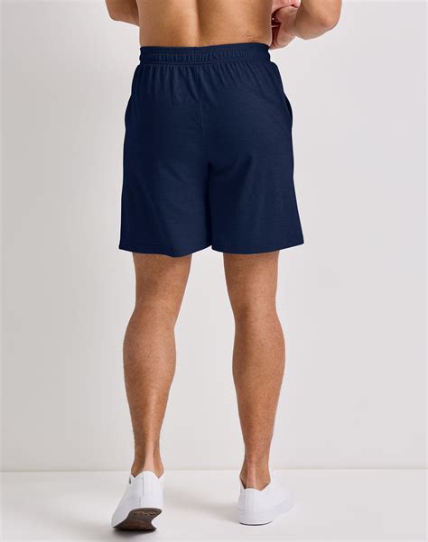 Hanes Originals Mens Tri Blend Jersey Shorts Pull On Athletic Navy