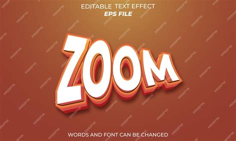 Premium Vector Zoom Text Effect Font Editable Typography 3d Text