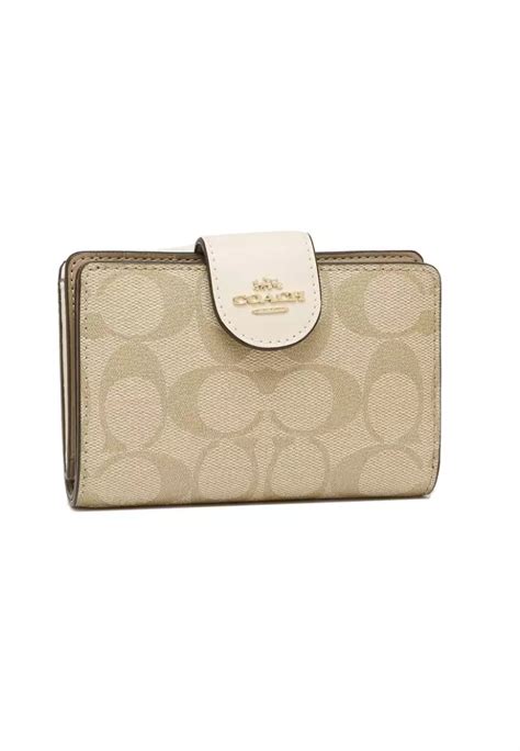 Buy Coach Coach Medium Corner Zip Wallet In Signature Canvas C