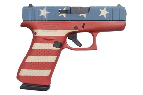 Glock X Mm Semi Auto Pistol With Cerakote Red White Blue American