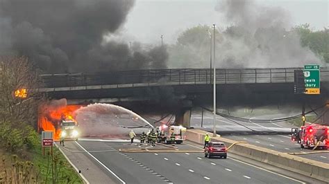 Fiery Connecticut I 95 Tanker Crash Shuts Down Portion Of Major Highway For Second Time In Just