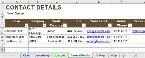 Free Excel CRM Template for Small Business