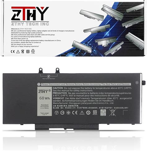 Buy Zthy 76v 68wh 4gvmp Laptop Battery Replacement For Dell Latitude