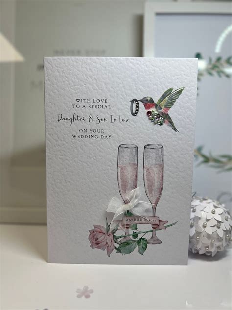 Son And Daughter In Law Daughter And Son In Law Wedding Card Etsy Uk