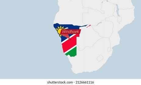 Namibia Map Flag Stock Vector (Royalty Free) 210169387 | Shutterstock