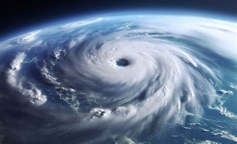 Super Tuf O Tempestade Tropical Ciclone Tornado Sobre O Oceano Fundo Do