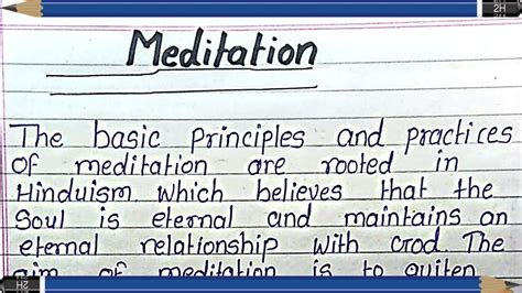 Meditation Essay In English Essay On Meditation In English