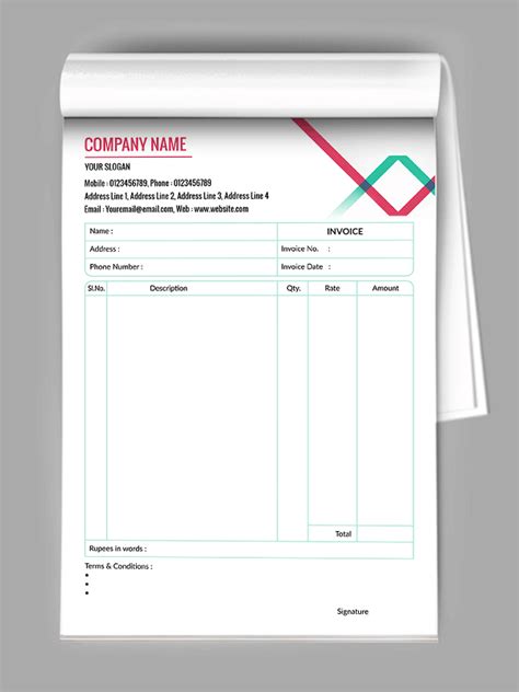 Bill Book / Invoice Designs