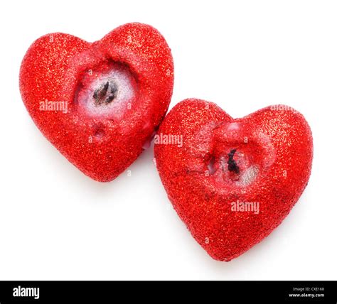 Heart Shaped Candles Stock Photo Alamy