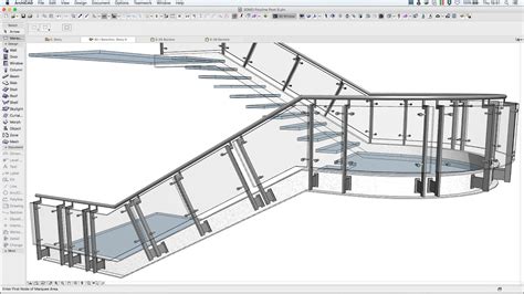 3DMD Archicad BIM Railing Editable Posts And Panels YouTube