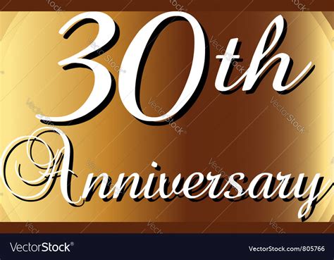 30th Anniversary Ribbon Royalty Free Vector Image