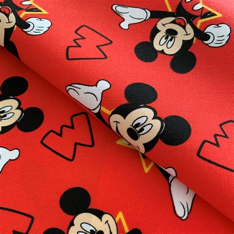 Mickey Mouse Fabric Disney Licensed fabric Mickey | Etsy