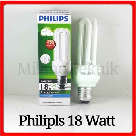 Jual Bolam Lampu Philips Essential 18w Cool Daylight 18watt Lampu