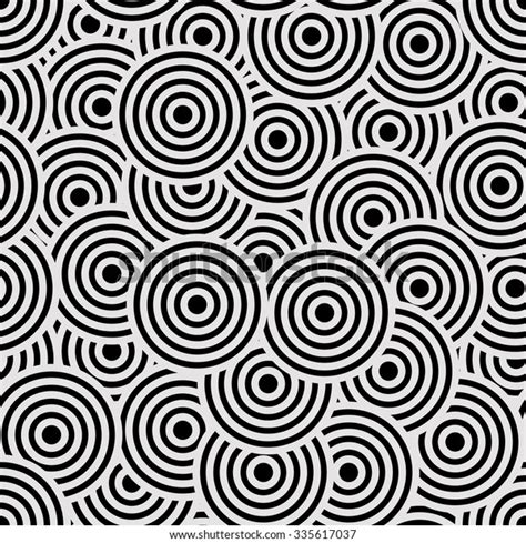 Black White Circles Seamless Vector Pattern Stock Vector Royalty Free