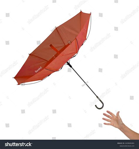 Womans Hand Inside Out Umbrella Gust Stock Photo 2229045491 Shutterstock