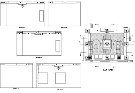 Drawing Room Ceiling Design Plan And Elevation Detail Dwg File Cadbull