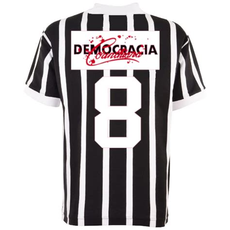 Maillot rétro Corinthians Democracia Corinthiana Numéro 8 Socrates