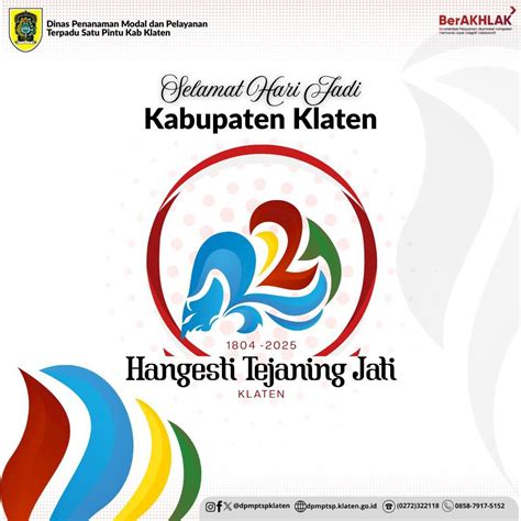 selamat hari jadi   klaten hangesti tejaning jati kabupaten klaten
