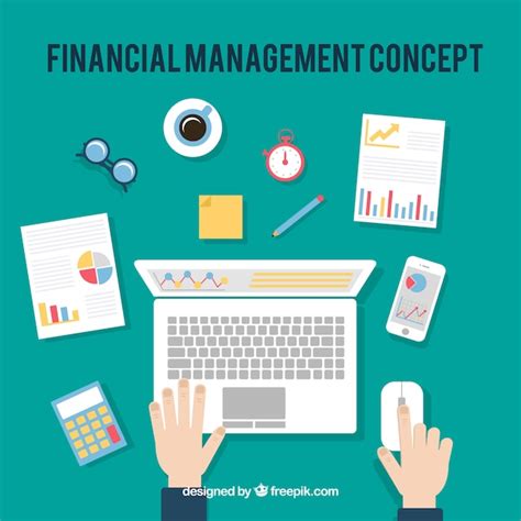 concept financier avec bureau vecteur gratuite