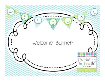 Chevron Welcome Banner By Kelly Skowronski Teachers Pay Teachers