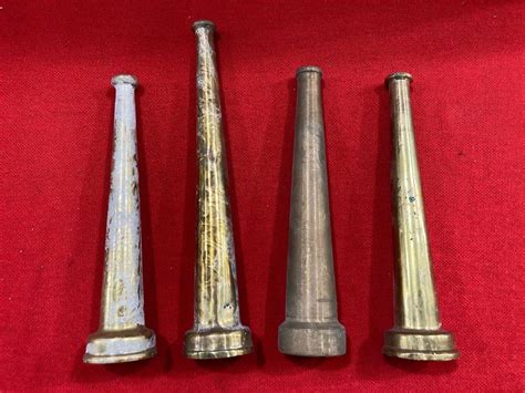 4 Brass Fire Nozzles Auction