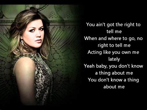 Kelly Clarkson Mr Know It All Lyrics On Screen YouTube